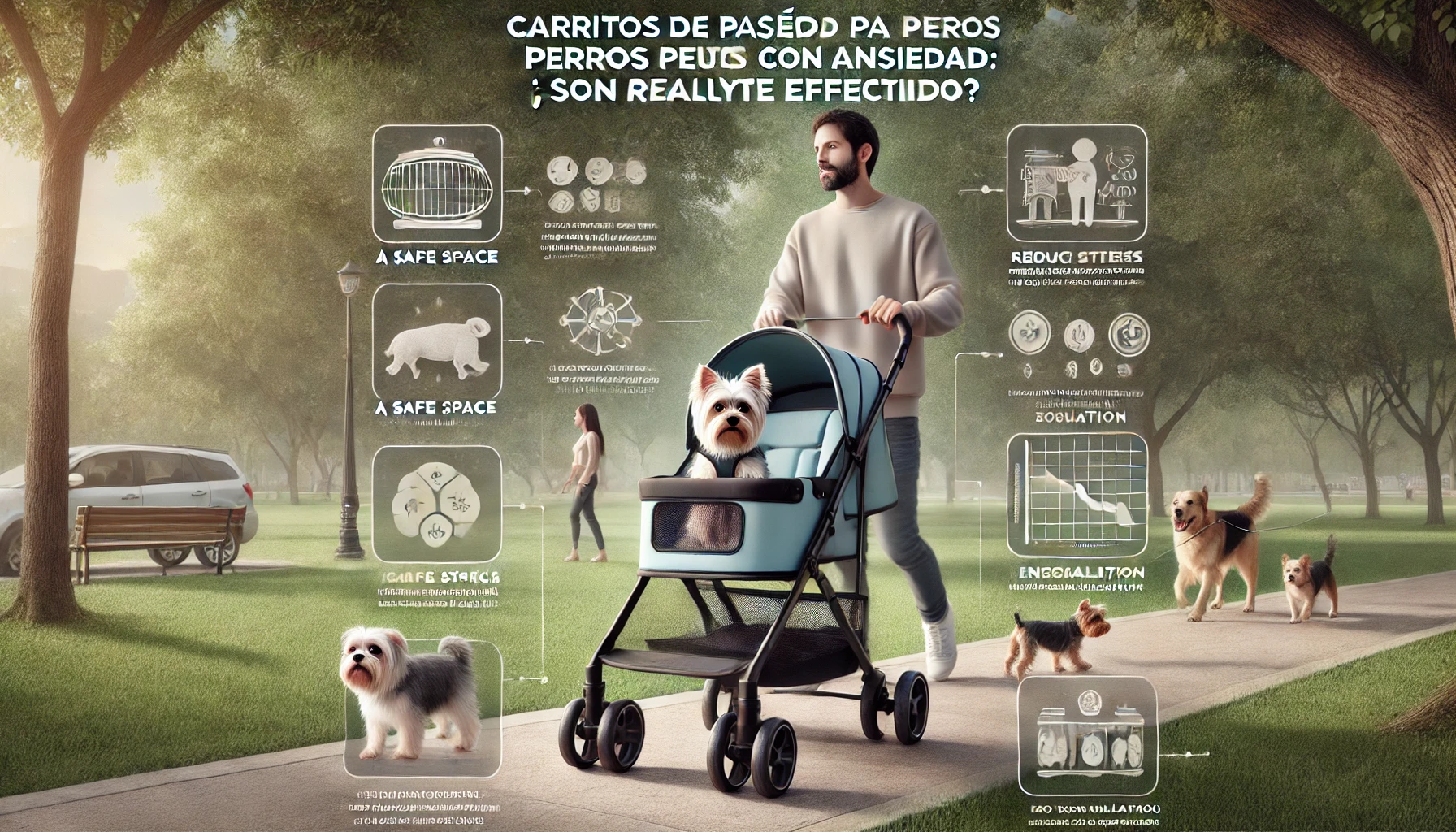 Carritos de paseo para perros pequeños con ansiedad: ¿Son realmente efectivos?
