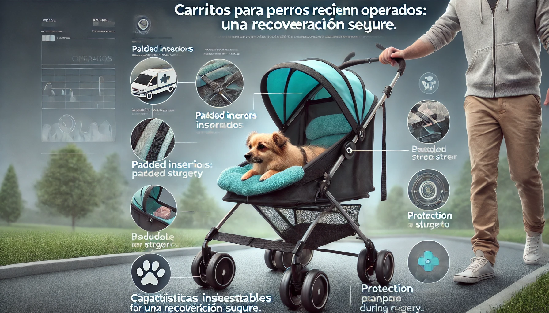 Carritos para perros recién operados: características indispensables para una recuperación segura
